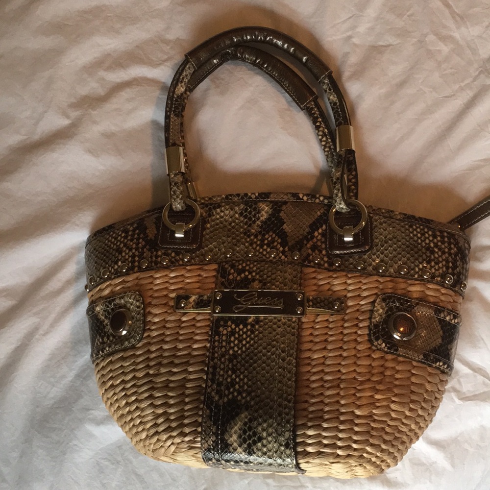 Guess Straw And Python Bag - image 1